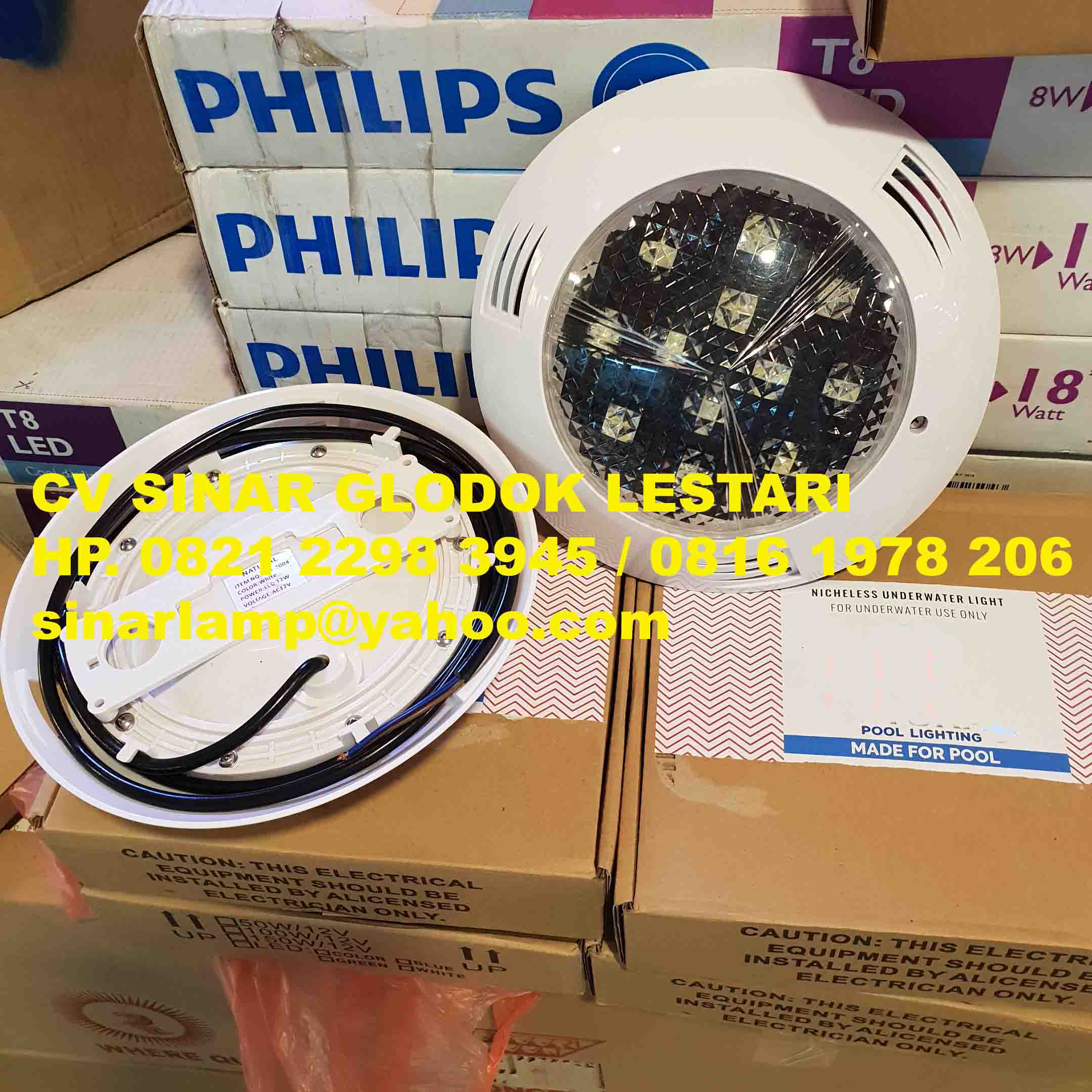 Lampu Kolam Renang 12V 12W cahaya Putih